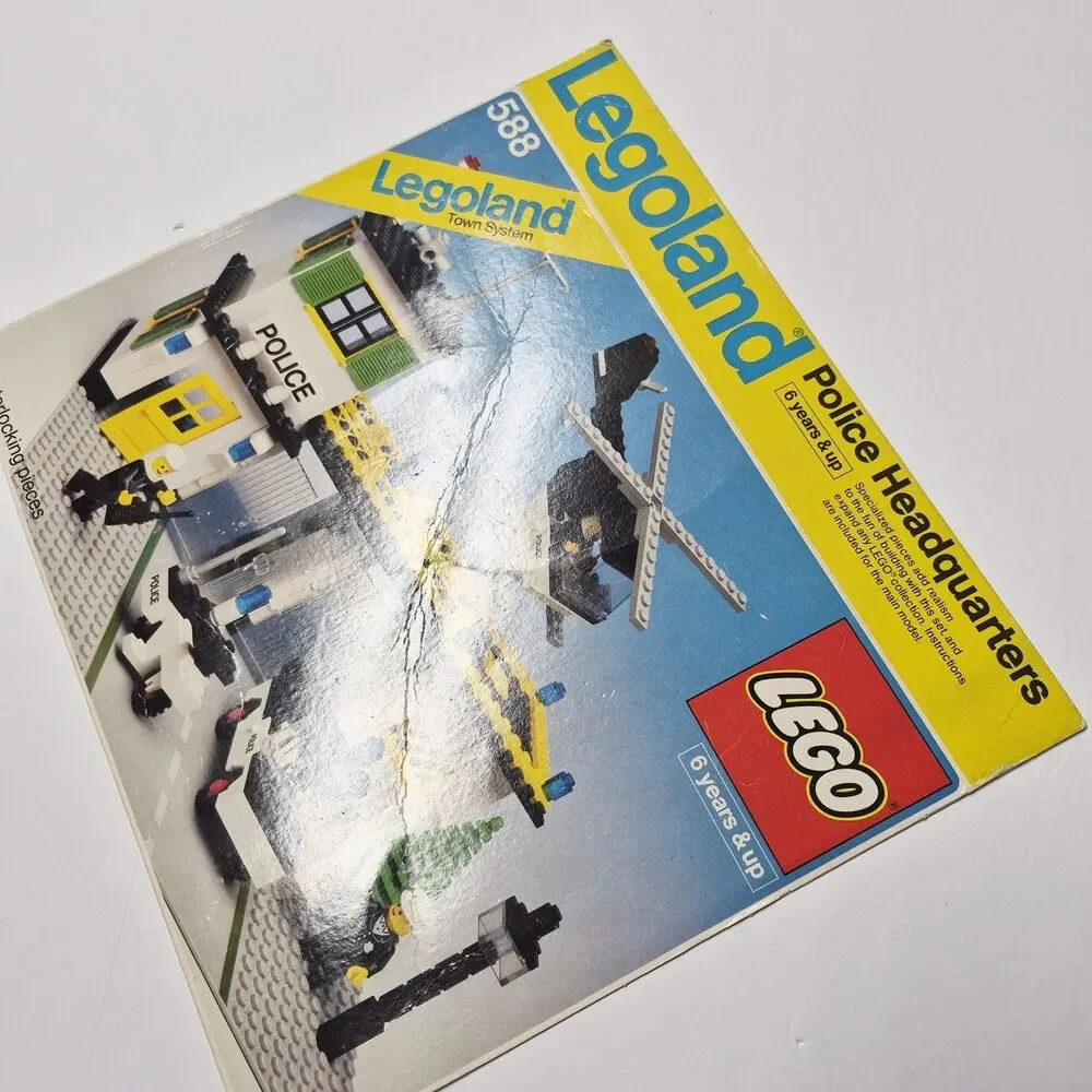 LEGO 588 Empty OUTER FLAP Box ONLY Legoland Police Headquarters 1979 FLAT Town